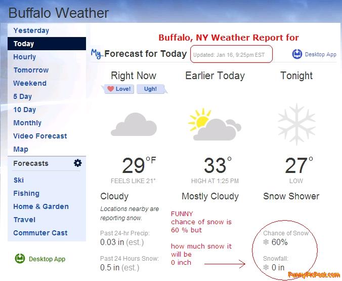 Funny Snow Forecast Report