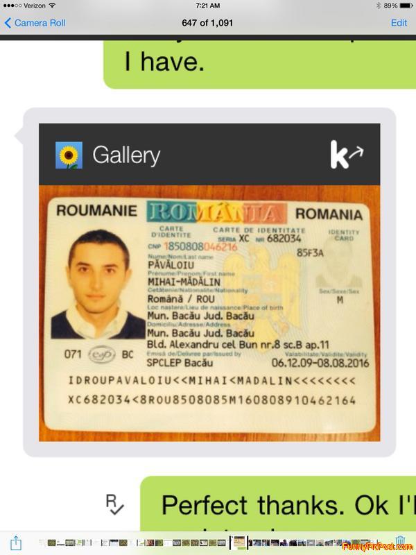 Dumb ass passport photo