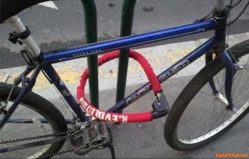 Dang, bike rack can't be stolen...