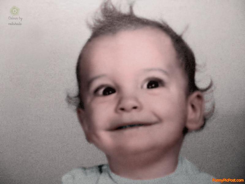 Charles Manson baby picture. You can see the crazy. Serial killer.