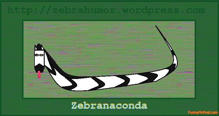 What do you get when you cross a zebra and a snake?